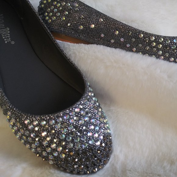 All-Over Rhinestone Studded Flats - Picture 4 of 9